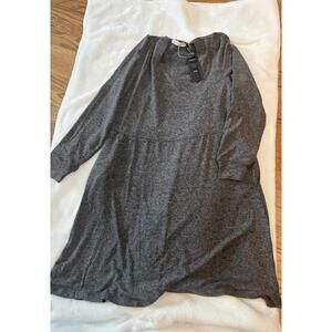 Fantaslook Gray Long Sleeve Casual Dress Size M